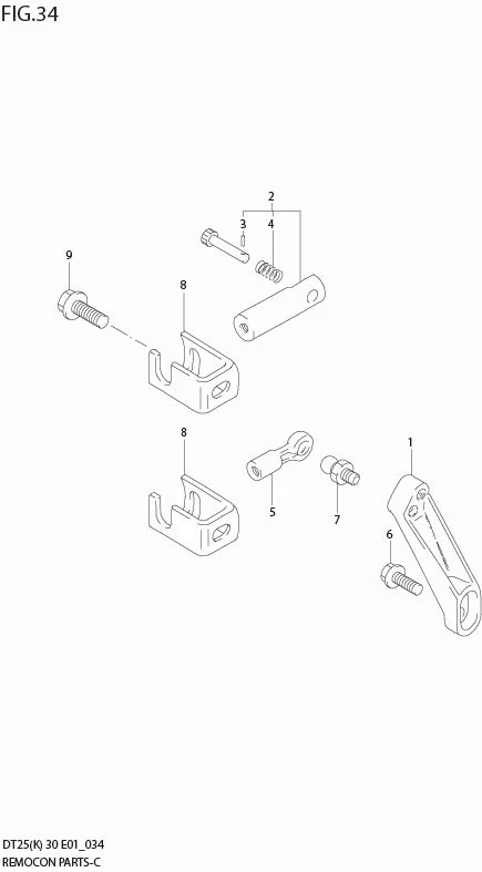 FIG 34  REMOCON PARTS (DT30R)