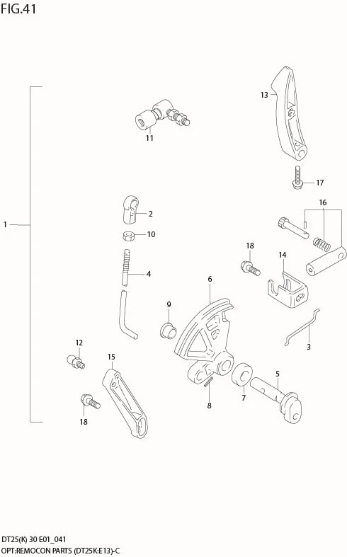 FIG 41  OPT : REMOCON PARTS (DT25K E13)