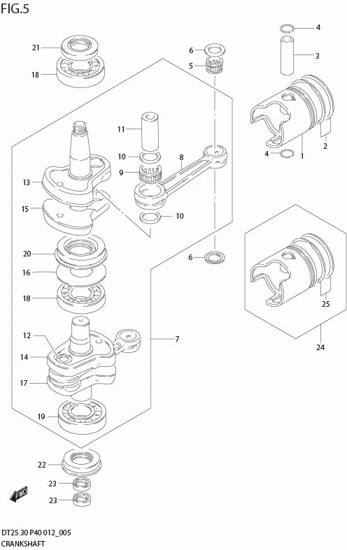 FIG 5   CRANKSHAFT (DT30 P40)