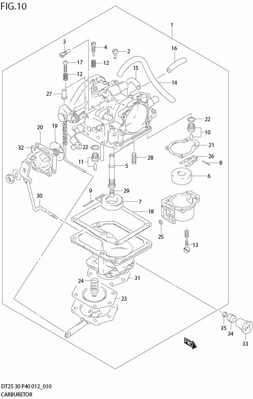 FIG 10  CARBURETOR (DT25K P36)