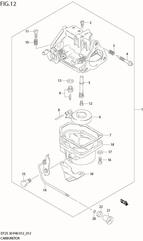 FIG 12  CARBURETOR (DT30R P40)