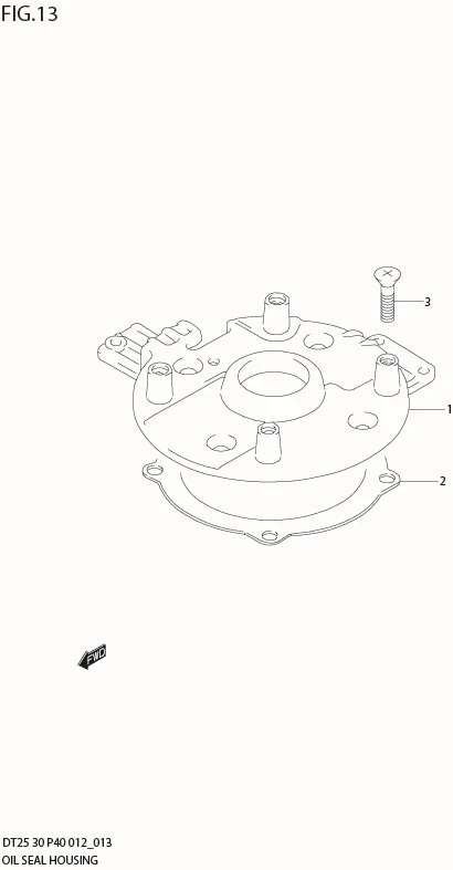 FIG 13  OIL SEAL HOUSING (DT25K P36)