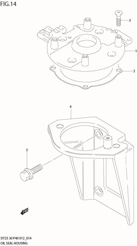 FIG 14  OIL SEAL HOUSING (DT30 P40)