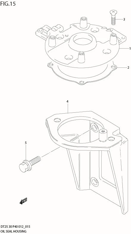 FIG 15  OIL SEAL HOUSING (DT30R P40)