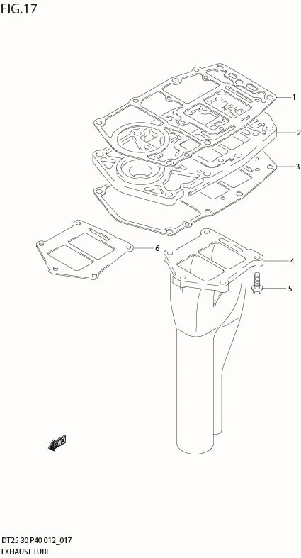FIG 17  EXHAUST TUBE (DT30 P40)