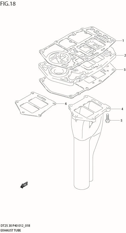 FIG 18  EXHAUST TUBE (DT30R P40)