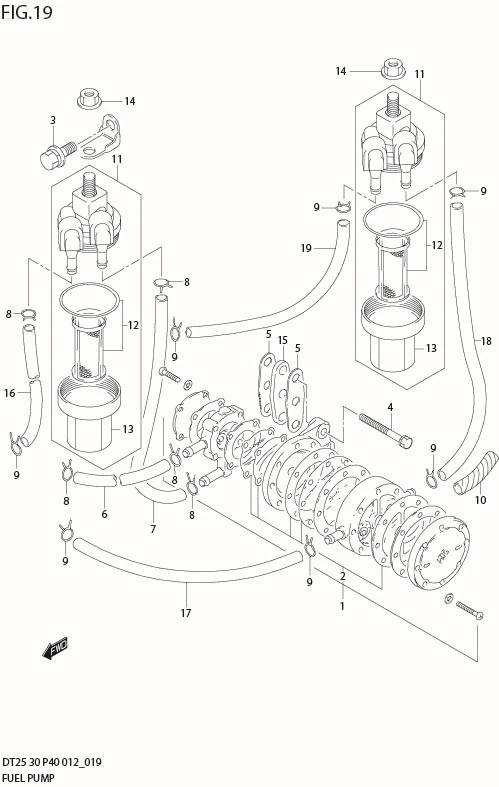FIG 19  FUEL PUMP (DT25K P36)