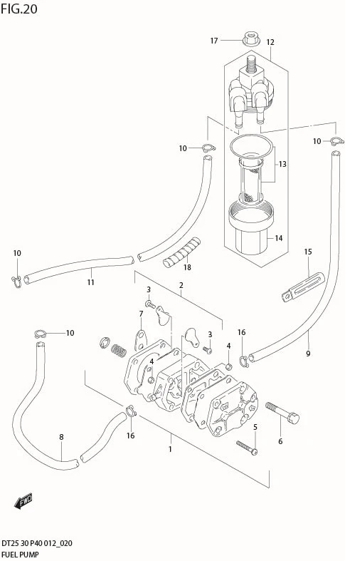 FIG 20  FUEL PUMP (DT30 P40)