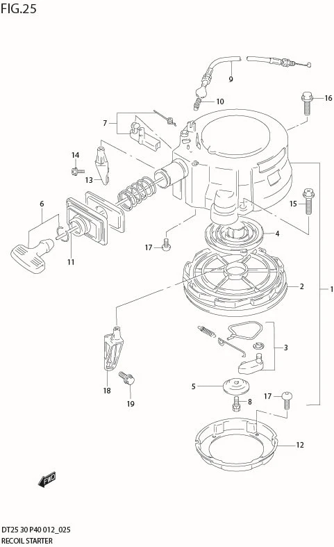 FIG 25  RECOIL STARTER (DT25K P36)