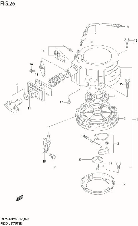 FIG 26  RECOIL STARTER (DT30 P40)