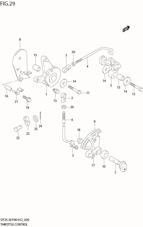 FIG 29  THROTTLE CONTROL (DT30 P40)