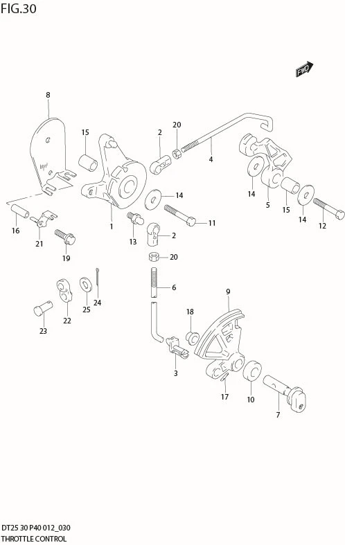 FIG 30  THROTTLE CONTROL (DT30R P40)