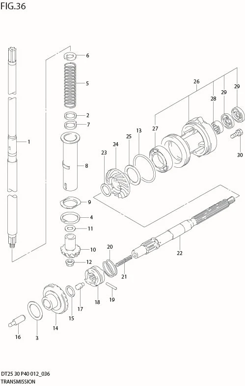 FIG 36  TRANSMISSION (DT30R P40)