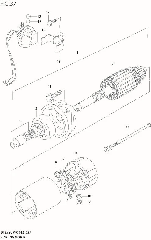 FIG 37  STARTING MOTOR (DT30 P40)