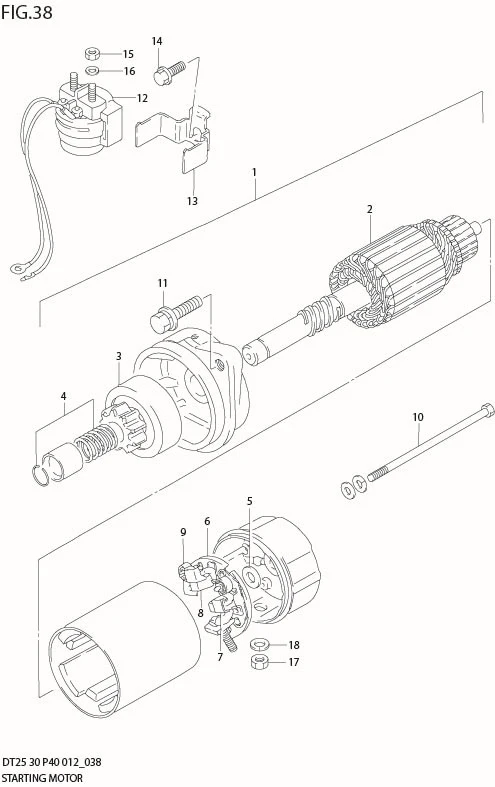 FIG 38  STARTING MOTOR (DT30R P40)