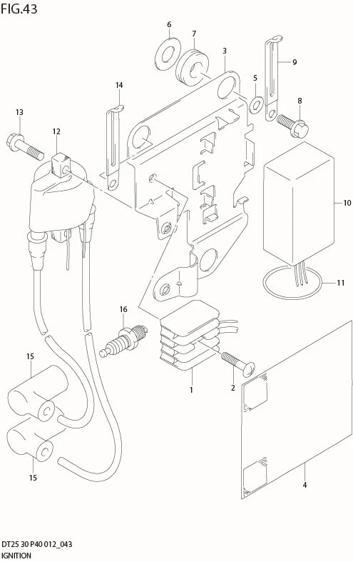FIG 43  IGNITION (DT30 P40)
