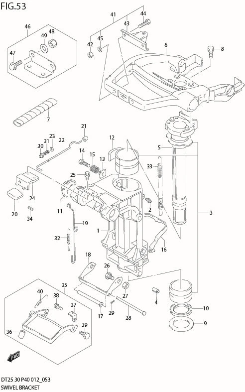 FIG 53  SWIVEL BRACKET (DT30 P40)