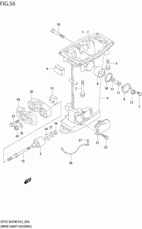 FIG 56  DRIVE SHAFT HOUSING (DT30 P40)