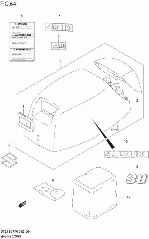 FIG 64  ENGINE COVER (DT30R P40)