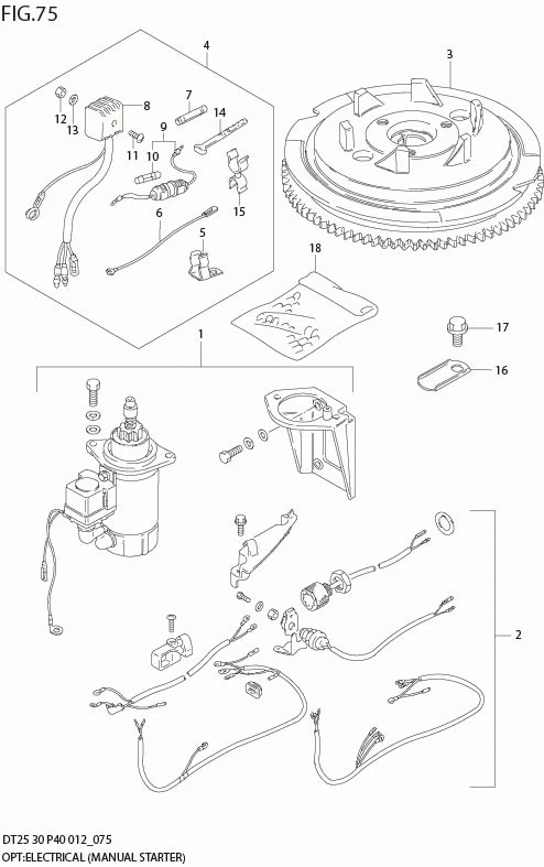 FIG 75  OPT:ELECTRICAL (MANUAL STARTER) (DT30 P40)