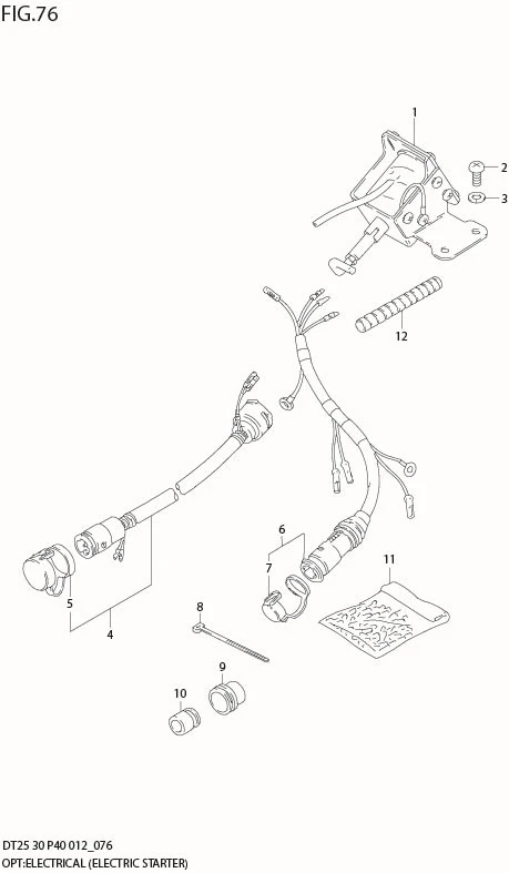 FIG 76  OPT:ELECTRICAL (ELECTRIC STARTER) (DT30 P40)