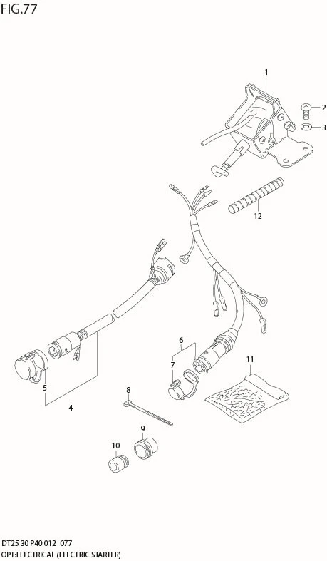 FIG 77  OPT:ELECTRICAL (ELECTRIC STARTER) (DT30R P40)