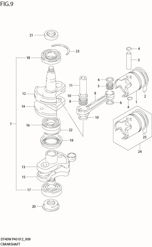 FIG 9   CRANKSHAFT(DT40WR P90)
