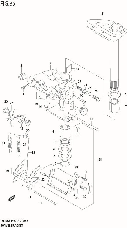 FIG 85  SWIVEL BRACKET (DT40W P40)