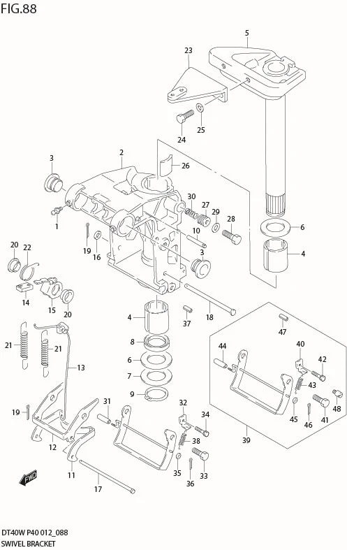 FIG 88  SWIVEL BRACKET (DT40WR P90)