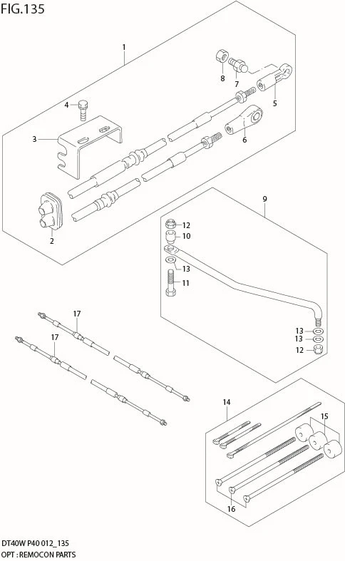 FIG 135 OPT : REMOCON PARTS (DT40W P40)