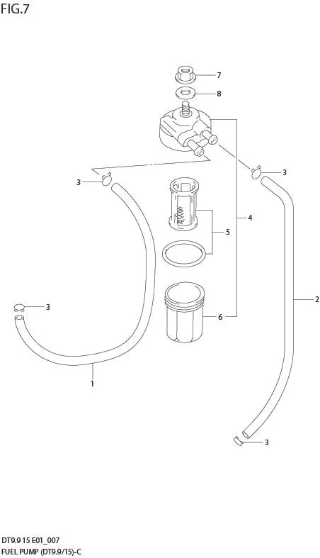 FIG 7   FUEL PUMP (DT9.9/15)