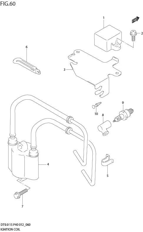 FIG 60  IGNITION COIL (DT9.9K P40)