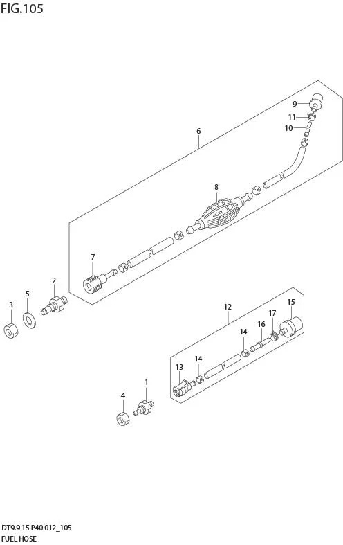 FIG 105 FUEL HOSE (DT15K P36)