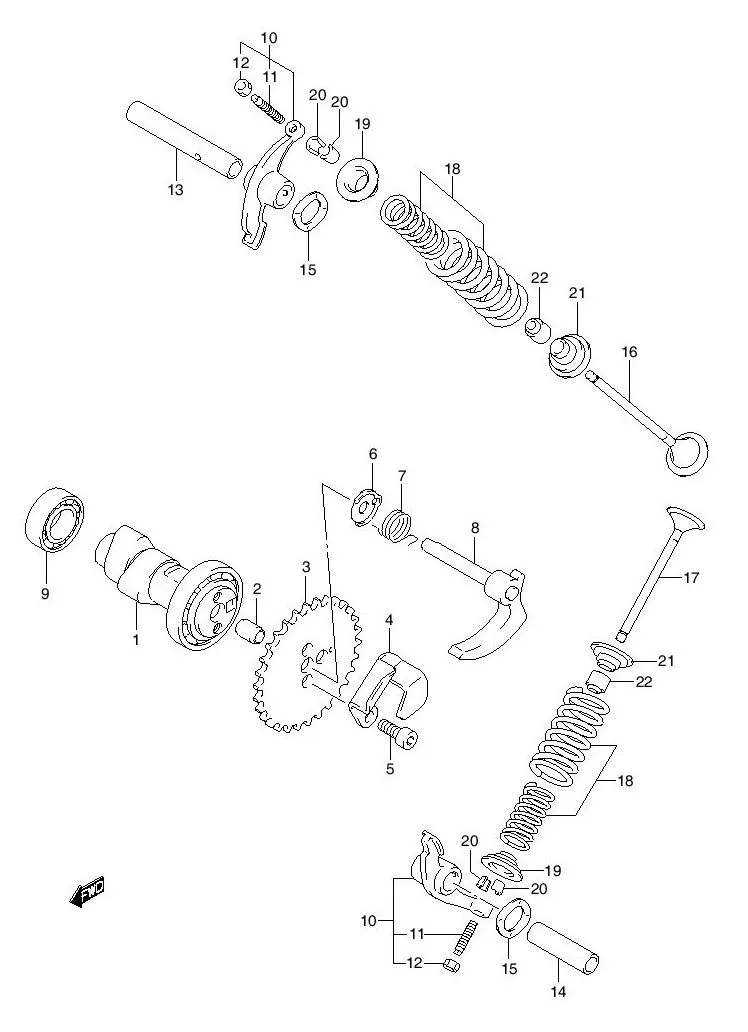 FIG.8 CAMSHAFT/VALVE