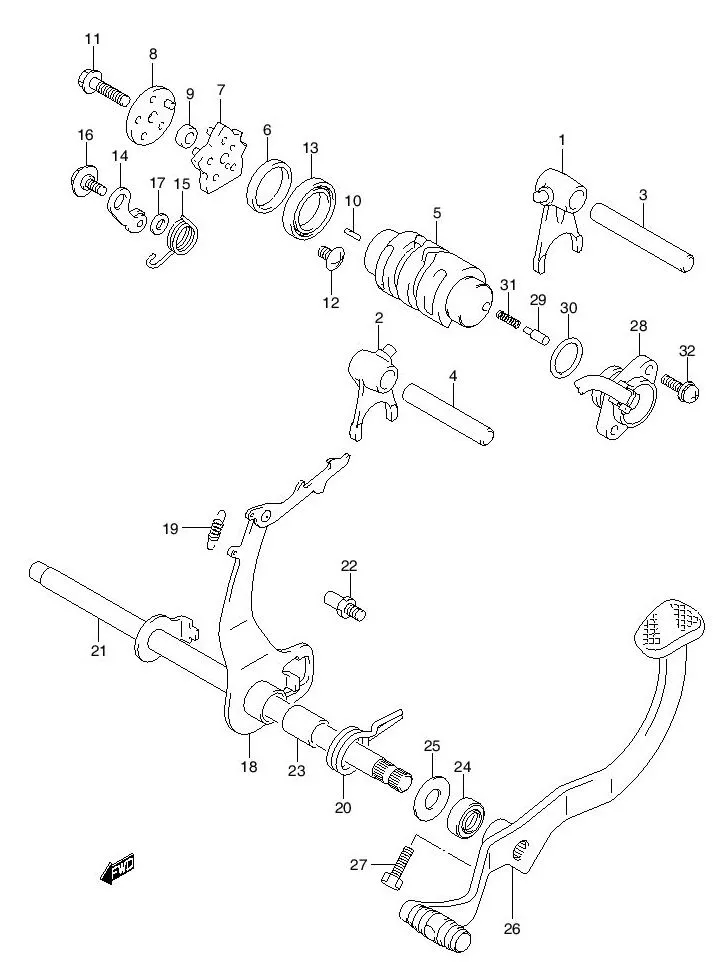 FIG.16A GEAR SHIFTING FD125XRM