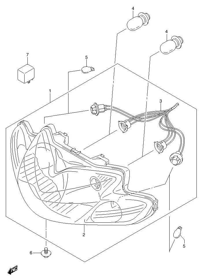 FIG.23 HEADLAMP/TURN SIGNAL LAMP