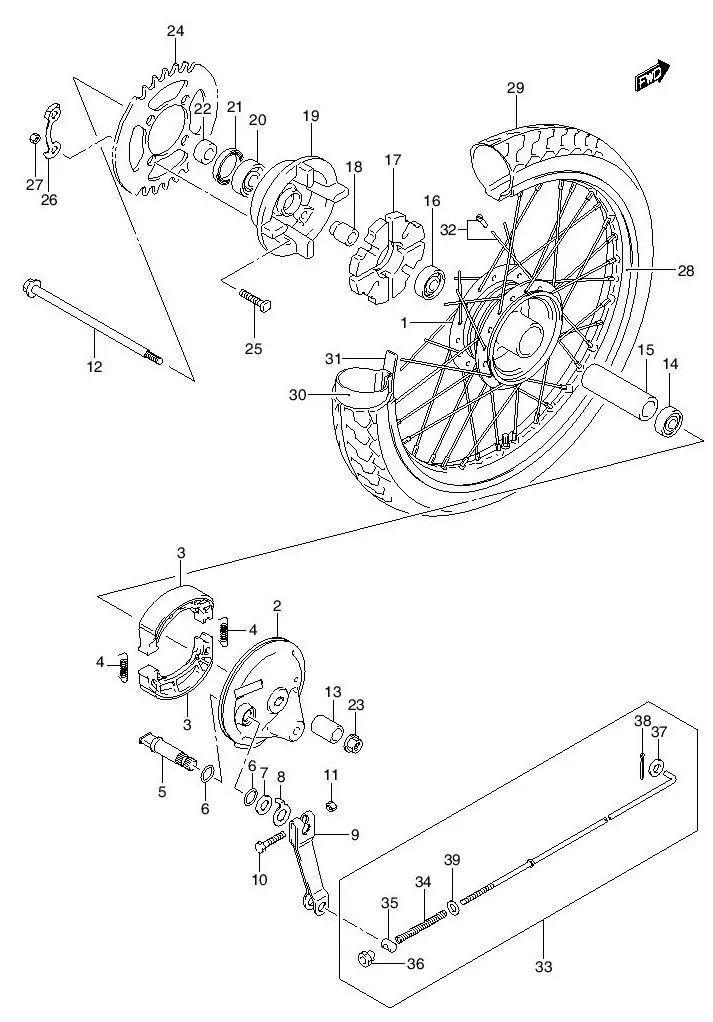 FIG.47 REAR WHEEL FD125XSD