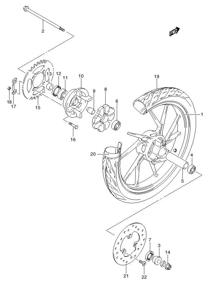 FIG.47A REAR WHEEL FD125XRM