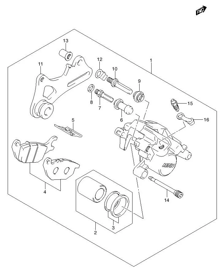 FIG.48 REAR CALIPER FD125XSD