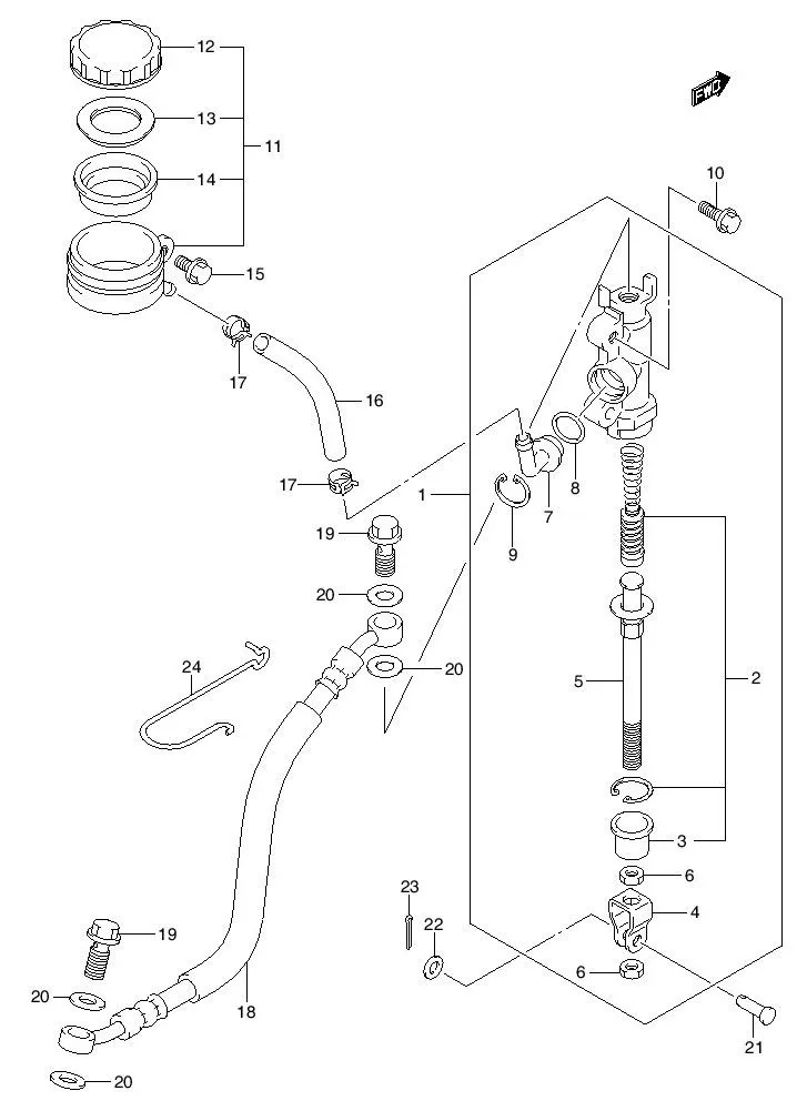 FIG.49 REAR MASTER CYLINDER FD125XRM