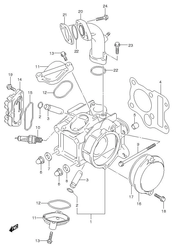 FIG.2 CYLINDER HEAD