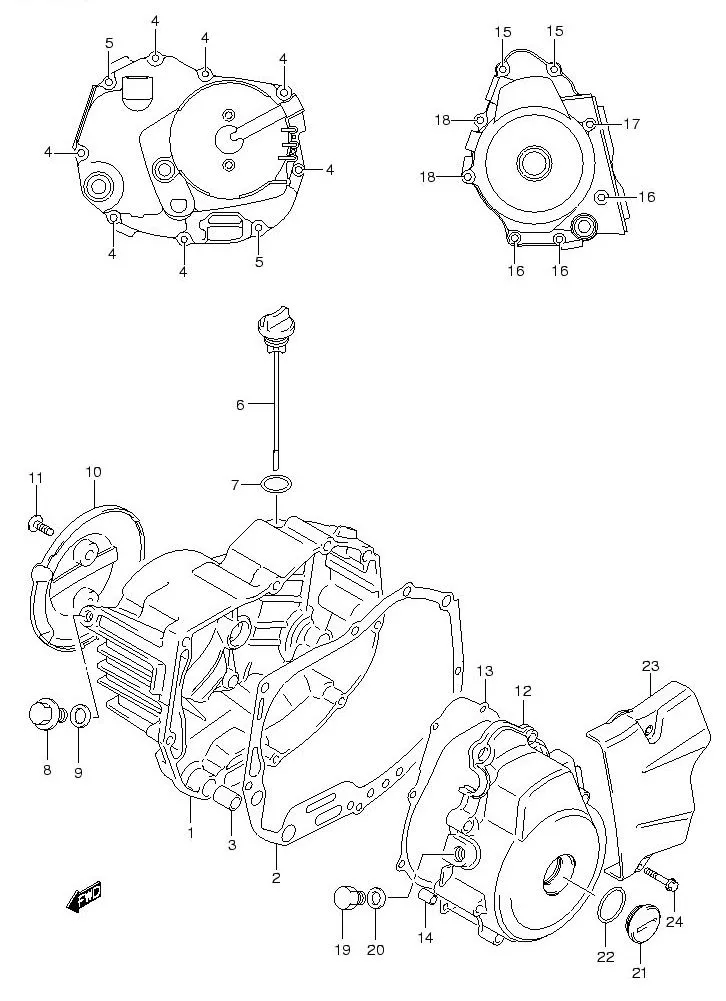FIG.5 CRANKCASE COVER