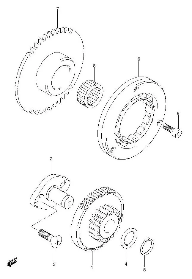 FIG.8 STARTER CLUTCH (FH125DK6)
