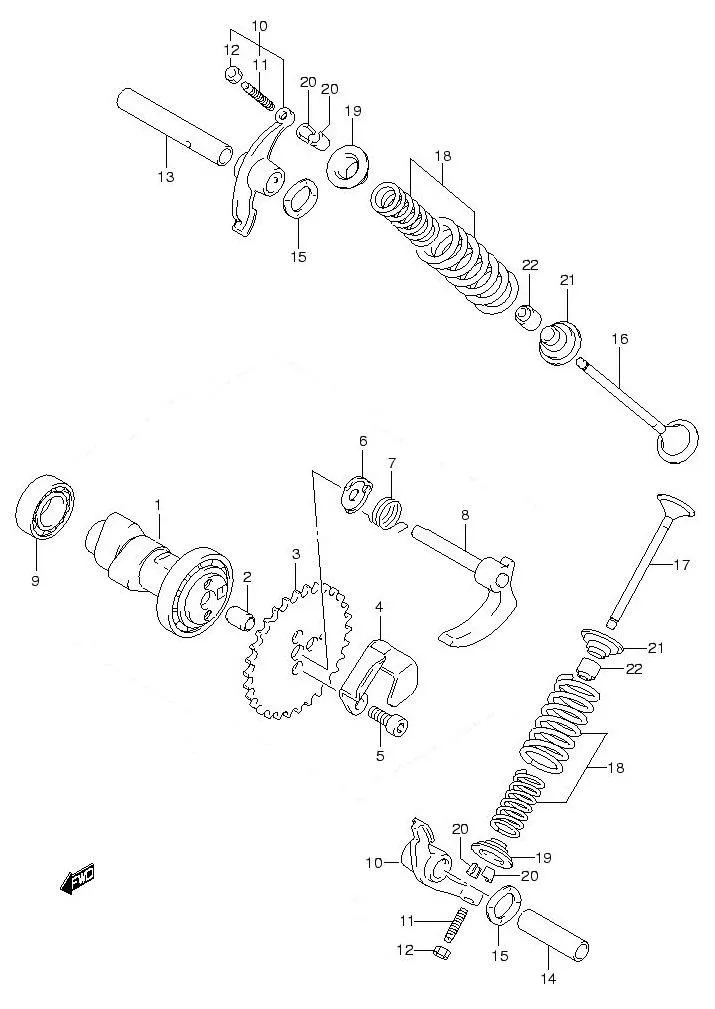 FIG.9 CAM SHAFT/VALVE