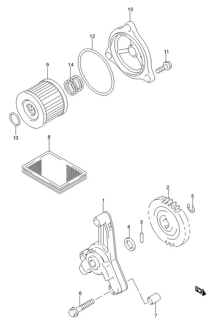 FIG.14 OIL PUMP