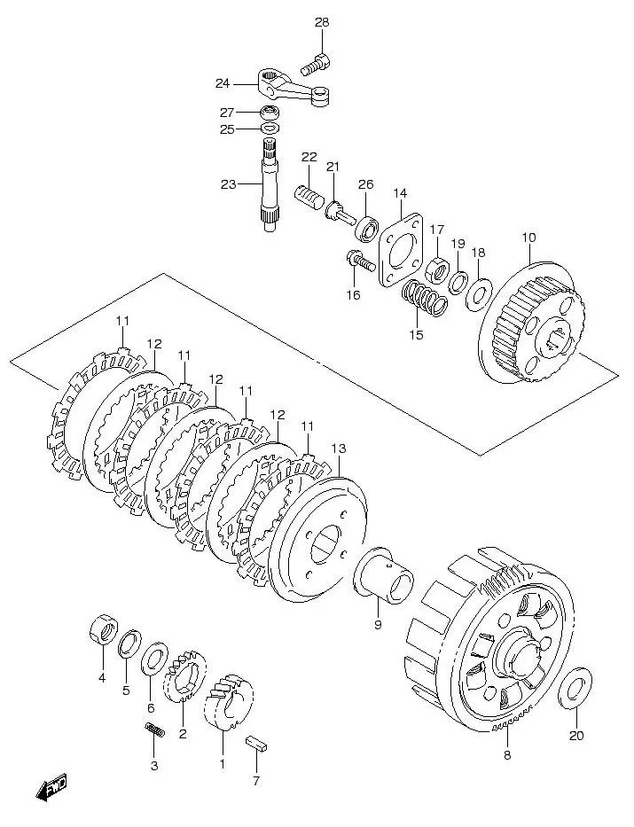 FIG.16 CLUCTH (FH125M)