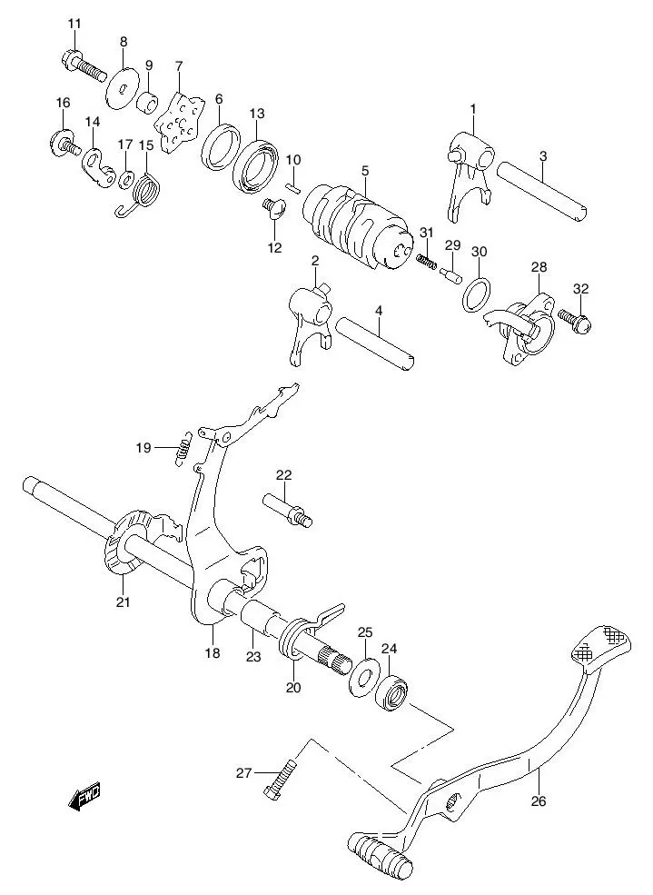 FIG.18 GEAR SHIFTING (FH125D)