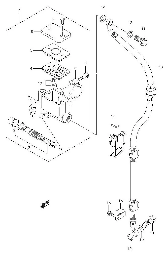 FIG.50 FRONT MASTER CYLINDER