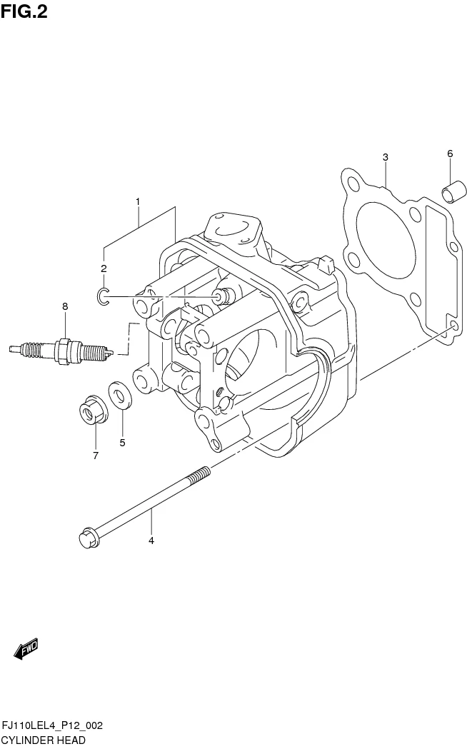 FIG. 2 CYLINDER HEAD