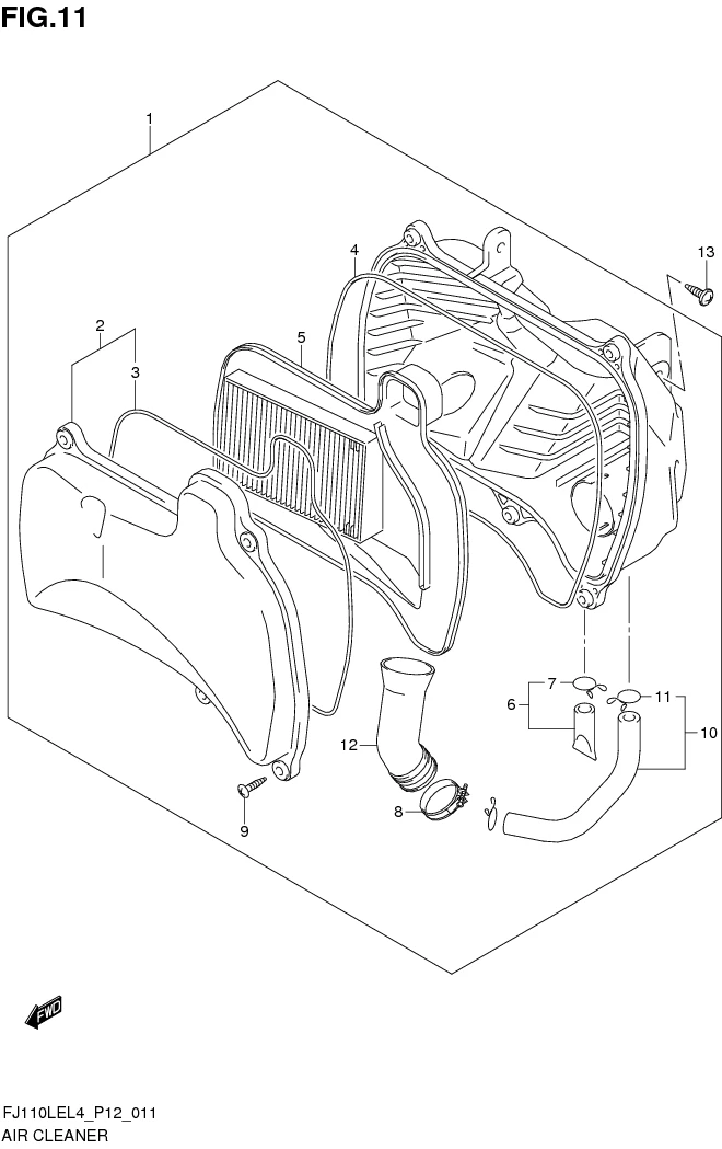 FIG. 11 AIR CLEANER